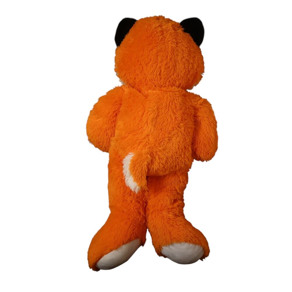 Peek-A-Boo Plush Orange Fox Large Stuffed Animal 20” Purple Bow Soft Toy - Picture 4 of 8